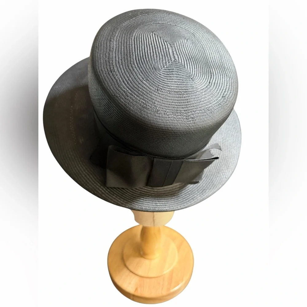 Rare Lil’s of Odessa Black Skimmer Hat | Old Money Aesthetic Wide Brim Sun Hat - Picture 7 of 10